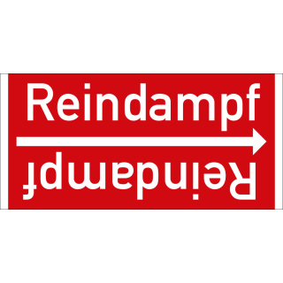 Rohrleitungsband: Reindampf, DIN 2403, für Rohre ab Ø 15 mm, Folie selbstklebend, 33 m/Rolle
