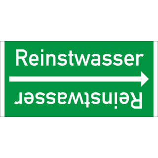 Rohrleitungsband: Reinstwasser, DIN 2403, für Rohre ab Ø 15 mm, Folie selbstklebend, 33 m/Rolle