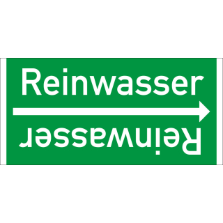 Rohrleitungsband: Reinwasser, DIN 2403, für Rohre ab Ø 15 mm, Folie selbstklebend, 33 m/Rolle