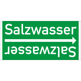 Rohrleitungsband: Salzwasser, DIN 2403, für Rohre ab Ø 15 mm, Folie selbstklebend, 33 m/Rolle