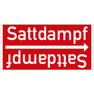 Rohrleitungsband: Sattdampf, DIN 2403, für Rohre ab Ø 15 mm, Folie selbstklebend, 33 m/Rolle