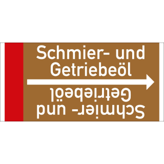 Rohrleitungsband: Schmier - und Getriebeöl, DIN 2403, für Rohre ab Ø 15 mm, Folie selbstklebend, 33 m/Rolle
