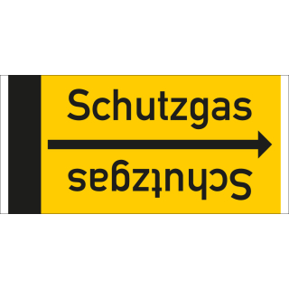 Rohrleitungsband: Schutzgas, DIN 2403, für Rohre ab Ø 15 mm, Folie selbstklebend, 33 m/Rolle