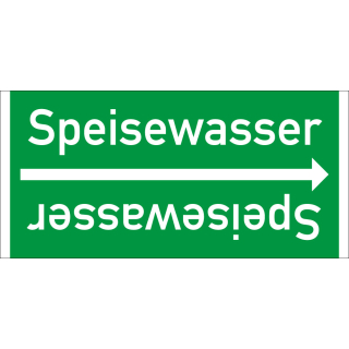 Rohrleitungsband: Speisewasser, DIN 2403, für Rohre ab Ø 15 mm, Folie selbstklebend, 33 m/Rolle