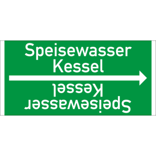 Rohrleitungsband: Speisewasser Kessel, DIN 2403, für Rohre ab Ø 15 mm, Folie selbstklebend, 33 m/Rolle