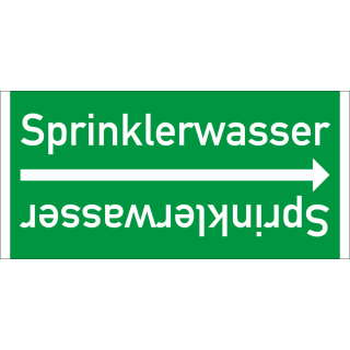 Rohrleitungsband: Sprinklerwasser, DIN 2403, für Rohre ab Ø 15 mm, Folie selbstklebend, 33 m/Rolle