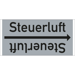 Rohrleitungsband: Steuerluft, DIN 2403, für Rohre ab Ø 15 mm, Folie selbstklebend, 33 m/Rolle