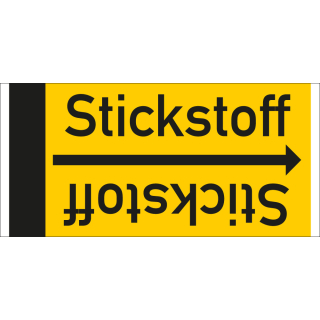 Rohrleitungsband: Stickstoff, DIN 2403, für Rohre ab Ø 15 mm, Folie selbstklebend, 33 m/Rolle
