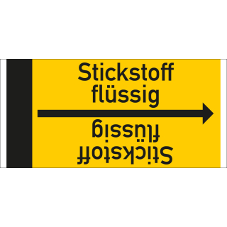 Rohrleitungsband: Stickstoff flüssig, DIN 2403, für Rohre ab Ø 15 mm, Folie selbstklebend, 33 m/Rolle