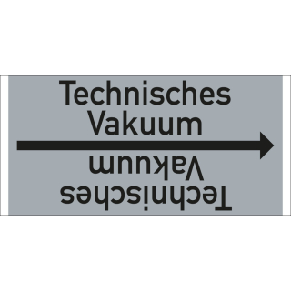 Rohrleitungsband: Technisches Vakuum, DIN 2403, für Rohre ab Ø 15 mm, Folie selbstklebend, 33 m/Rolle