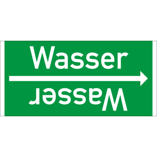 Rohrleitungsband: Wasser, DIN 2403, für Rohre ab Ø 15 mm, Folie selbstklebend, 33 m/Rolle
