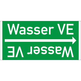 Rohrleitungsband: Wasser VE, DIN 2403, für Rohre ab Ø 15 mm, Folie selbstklebend, 33 m/Rolle