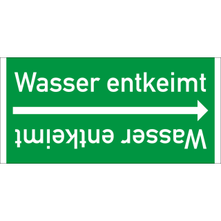 Rohrleitungsband: Wasser entkeimt, DIN 2403, für Rohre ab Ø 15 mm, Folie selbstklebend, 33 m/Rolle