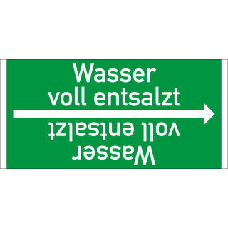 Rohrleitungsband: Wasser voll entsalzt, DIN 2403, für Rohre ab Ø 15 mm, Folie selbstklebend, 33 m/Rolle