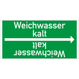 Rohrleitungsband: Weichwasser kalt, DIN 2403, für Rohre ab Ø 15 mm, Folie selbstklebend, 33 m/Rolle