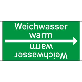 Rohrleitungsband: Weichwasser warm, DIN 2403, für Rohre ab Ø 15 mm, Folie selbstklebend, 33 m/Rolle