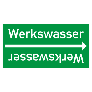 Rohrleitungsband: Werkswasser, DIN 2403, für Rohre ab Ø 15 mm, Folie selbstklebend, 33 m/Rolle