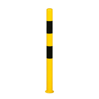 Schutzpfosten XL herausnehmbar, gelb-schwarz, Stahl pulverbeschichtet, Ø 76 mm, 1000 mm, 1 Stück