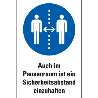 Sich.abstand im Pausenraum,PF,200x300mm