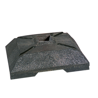 Sicherheitsfußplatten, Recyclingmaterial, 400 mm x 400 mm, Gewicht 12 kg, 1 Stück