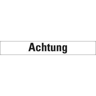 Signalwort Achtung für Gefahrensymbole nach GHS, Folie selbstklebend, 26 x 10 mm, 20 St./Bogen