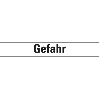 Signalwort Gefahr für Gefahrensymbole nach GHS, Folie selbstklebend, 46 x 12 mm, 24 St./Bogen