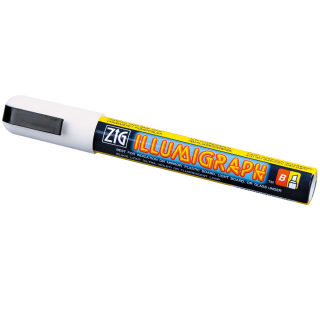 Spezialstift für Schultafellackschilder, weiß, Schriftstärke 5 mm, abwischbar, 1 Stück