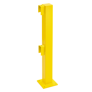 Standpfosten Anfang/EndeRammschutz-Standpfosten Anfang/Ende zum Aufdübeln, gelb, kunststoffbeschichteter Stahl, 1000 mm, 1 Stück,ge,ST,1000mm