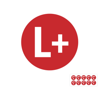 Produkt Hauptbild von Leiterkennzeichen: Gleichstromnetz L+, rot-weiß, Folie mit Oberflächenschutz, Ø 12,5 mm oder 16 mm