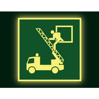 PERMALIGHT power Rettungszeichen: Rettungsausstieg, ASR A2.3, Folie oder Kunststoff lang nachleuchtend, 200 x 200 mm
