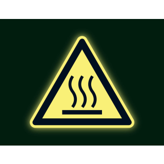 Warnschild heiße Oberfläche
