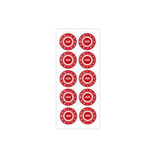 Produkt Hauptbild von Jahresprüfplakette 2028, Freifelder, rot, Folie selbstklebend, Ø 20 oder 30 mm