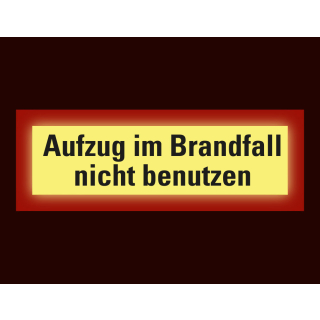  PERMALIGHT power Feuerwehrzeichen: Aufzug im Brandfall nicht benutzen, verschiedene Größen und Materialien