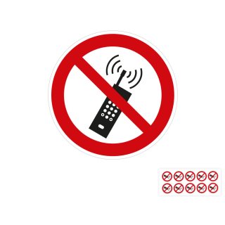 Produkt Hauptbild von Verbotsschild: Mobiltelefone verboten, ASR/ISO, versch. Materialien, Größen und Lieferformen