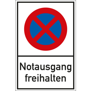 Verb.schild Notausg.freih.,AL,400x600mm