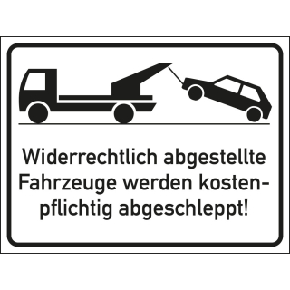 Verb.schild abgest.Fahrz.,AL,400x250mm