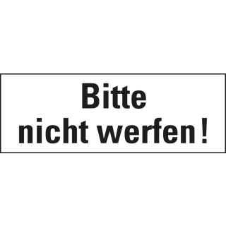 Verpackungsetikett: Bitte nicht werfen!, weiß, permanent haftendes Haftpapier, 147 mm x 50 mm, 250 St./Rolle