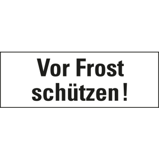 Verpackungsetikett: Vor Frost schützen!, weiß, permanent haftendes Haftpapier, 147 mm x 50 mm, 250 St./Rolle