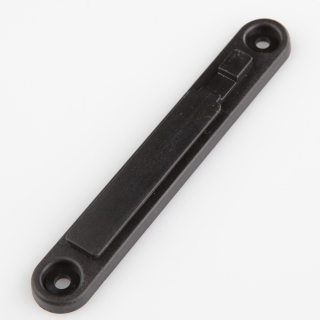 Wandclip mit 2 Bohrungen für Gurtpfosten aus Stahl, schwarz, Kunststoff, 1 Stück