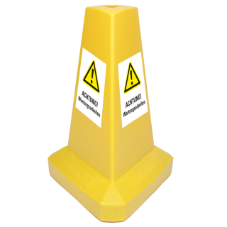 Warnaufsteller schwer: Achtung! Wartungsarbeiten, Symbol und Text, dreiseitig, Polypropylen, 400 x 540 mm, 1 Stück