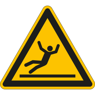 Warnschild / Warnzeichen: Warnung vor Rutschgefahr, Dreieck, gelb-schwarz, ASR/ISO, 