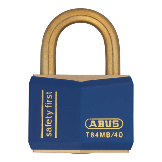 ABUS Vorhängeschloss T84 MB, verschiedenschließend, Gehäusebreite 48 mm, Messing, mit versch. Farben ummantelt