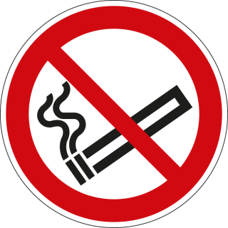 Bodenzeichen: Rauchen verboten, ASR/DIN, R10, Bodenmarkierungsfolie selbstklebend, versch. Durchmesser