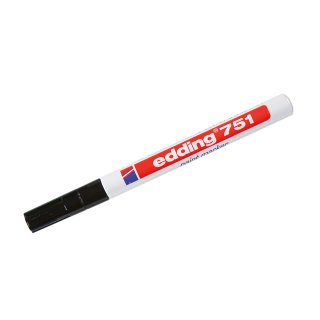 edding Lackmarker 751, wisch- und wasserfest, schwarz, Strichstärke ca. 2 mm, 3 St./Verpackungseinheit