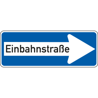 Verkehrszeichen: Einbahnstraße rechtsweisend, Nr. 220-20, DIN, Aluminium RA0/RA1/RA2 reflektierend, 800 x 300 mm, 1 Stück