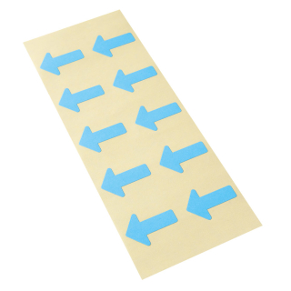 Etiketten Pfeil, zum Selbstbeschriften, hellblau, Papier ablösbar