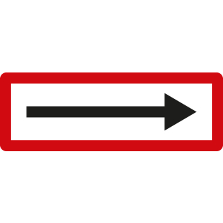 Feuerwehrschild: Pfeil, weiß-rot, DIN 4066, verschiedene Materialien, zwei Größen, nur als Einzelstück