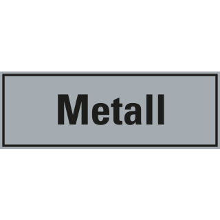Hinweisschild: Metall, grau-schwarz, Kunststoff