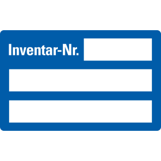 Inventaretikett: Inventar-Nr., 3 Zeilen zum Selbstbeschriften, fälschungssichere Folie