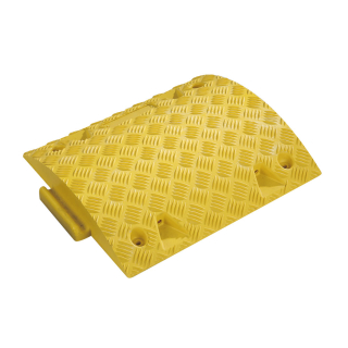 Mittelteil für Tempo-Stopp-Schwelle, mit Nase, mit Reflektoren, Stecksystem, gelb oder schwarz, PVC-Recyclingmaterial, zwei Größen